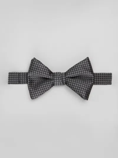 Egara Tonal Houndstooth Pre-tied Bow Tie In Green