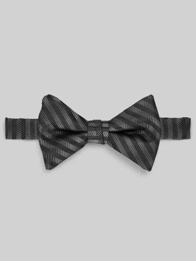 Egara Tonal Houndstooth Pre-tied Bow Tie In Burgundy