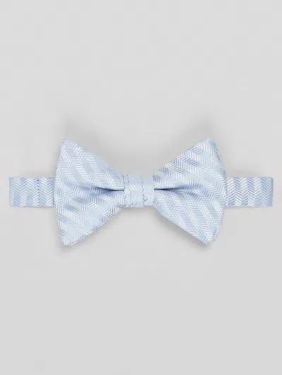 Egara Tonal Houndstooth Pre-tied Bow Tie In Metallic