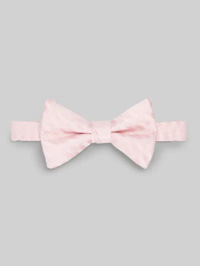 Egara Tonal Houndstooth Pre-tied Bow Tie In Gold