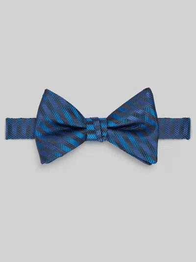 Egara Tonal Houndstooth Pre-tied Bow Tie Royal - Size: One Size In Green