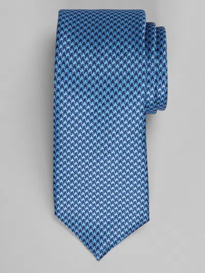 Egara Tonal Houndstooth Tie In Blue