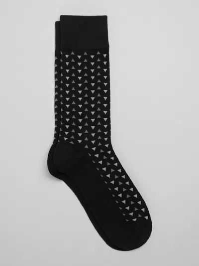 Egara Triangle Pattern Socks, 1-pair In Black