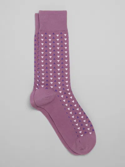 Egara Triangle Pattern Socks, 1-pair In Purple