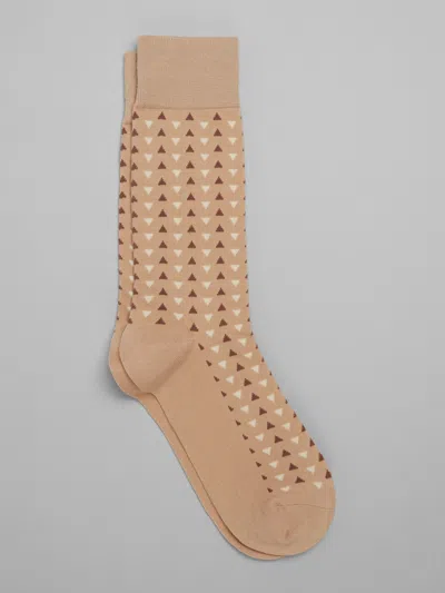 Egara Triangle Pattern Socks, 1-pair In Taupe