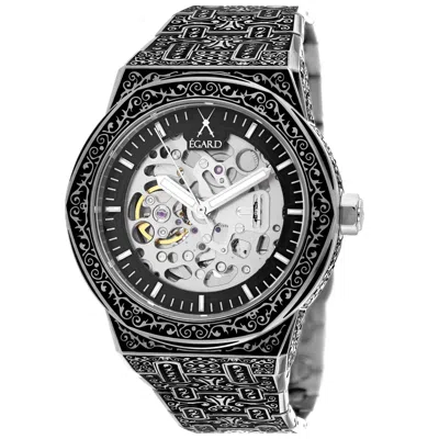 Egard Men's Bermuda Skeleton Silver Dial Watch