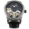 Egard Men's Quantus Carbon Beast Automatic Black Dial Watch In Black