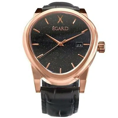 Pre-owned Egard Mens Dali V2 Rose Automatic Black Dial Watch - Wch-5074m0h291