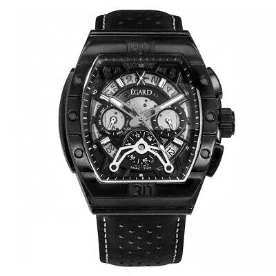 Pre-owned Egard Mens Patriot Stealth Quartz Black Dial Watch - Wch-5075-f0h303