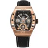 Egard Women's Patriot Rose Black Dial Watch In Black