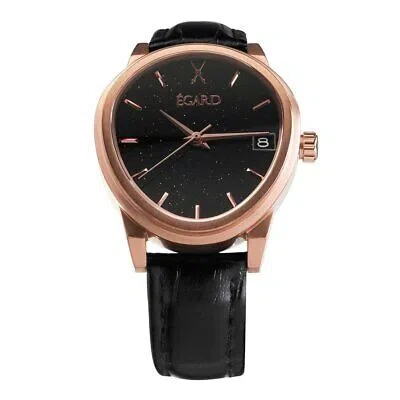 Pre-owned Egard Womens Dali F2 Rose Automatic Black Dial Watch - Wch-5073m0h291