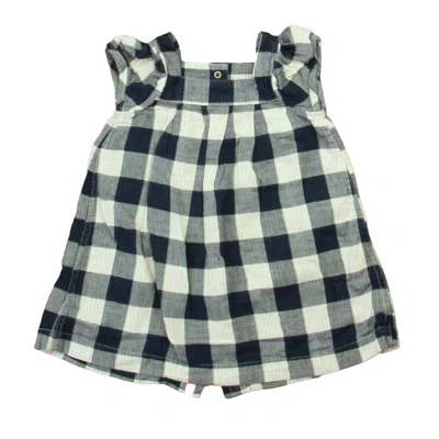 Egg Kids' Girls Blue White Dress In Black