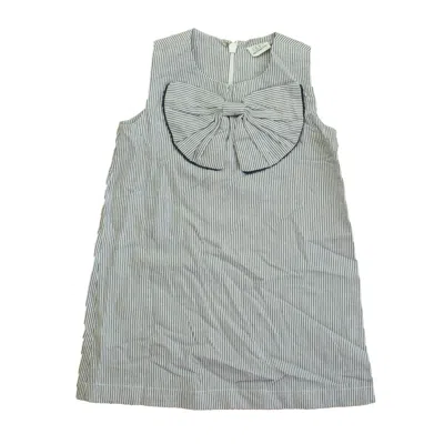 Pre-owned Egg Kids' Girls Blue White Dress