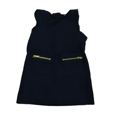 Pre-owned Egg Kids' Girls Navy Dress In Blue