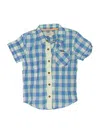 Egg New York Short Sleeve Button Down Shirt In Blue