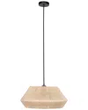 Eglo Alderney 1 Light Dual - Pendant Or Ceiling Black Finish With Textile Thread Shade