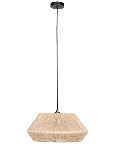 Eglo Alderney 1 Light Dual - Pendant Or Ceiling Black Finish With Textile Thread Shade