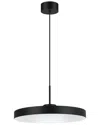 Eglo Alpicella 1 Light Integrated Led Pendant With Black Finish & Black & White Shade