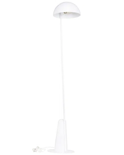 Eglo Aranzola 1 Light Floor Lamp With White Finish & White Metal Shade