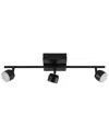 Eglo Armento 3 Light Integrated Led Track Light With Black Finish & Adjustable Lamp Heads