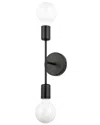 Eglo Avondale 2 Light Open Bulb Wall Light With Matte Black Finish