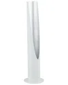 Eglo Barbotto 1 Light Cylinder Table Lamp With Matte White & Silver Interior Finish