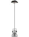 Eglo Barnstaple 1 Light Pendant With Distressed Zinc & Black Finish