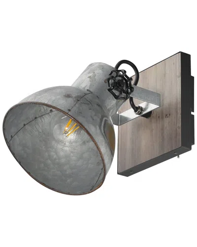 EGLO EGLO BARNSTAPLE 1 LIGHT WALL LIGHT WITH DISTRESSED ZINC & BLACK FINISH