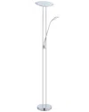 Eglo Baya Led 2 Light Integreated Led Floor Lamp With Chrome Finish & Adjustable Reading Lamp