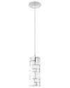 Eglo Bayman 1 Light Mini Pendant With Chrome Finish & White Décor Glass Shade
