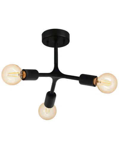Eglo Bocadella 3 Light Open Bulb Pendant Or Ceiling Light With Black Finish