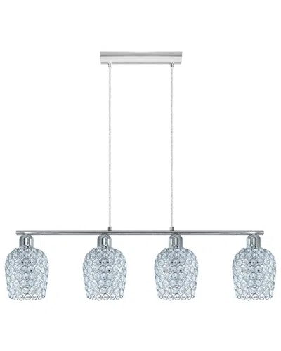 Eglo Bonares 3 Light Linear Pendant With Chrome Finish & Clear Glass Shades