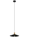 Eglo Bridport 1 Light Pendant With Black Finish & Brushed Gold Accent.