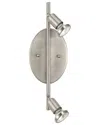 Eglo Buzz 2 Light Fixed Track Light With Matte Nickel Finish & Adjustable Lamp Heads