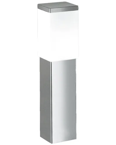 Eglo Calgary 1 Light Outdoor Path Light With Stainless Steel Finish & Opal Frosted Glass Shade
