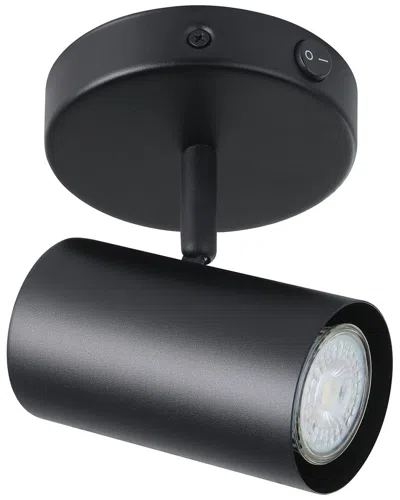 Eglo Calloway 1 Light Fixed Track Light With Black Finish & Black Lamp Head