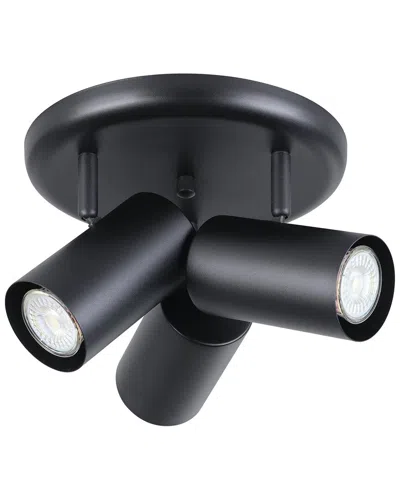 Eglo Calloway 3 Light Circular Ceiling Track Light With Black Finish