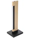 Shop Eglo Camacho 1 Light Integrated Led Table Lamp, Black & Wood Finish With White Plastic Cover