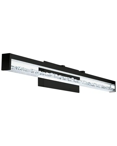 Eglo Cardito 1 Light Integrated Led Bath/vanity Light With Black Finish & Clear Glass With Clear Sto