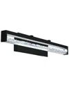 Eglo Cardito 1 Light Integrated Led Bath/vanity Light With Black Finish & Clear Glass With Clear Sto