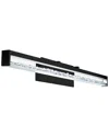 Eglo Cardito 1 Light Integrated Led Bath/vanity Light With Black Finish & Clear Glass With Clear Sto