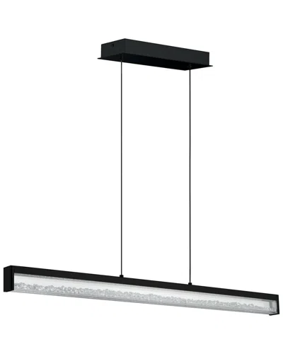 Eglo Cardito 1 Light Integrated Led Linear Pendant With Black Finish & Clear Glass Shade With Clear