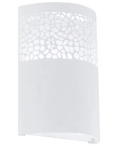 Eglo Carmelia 1 Light Wall Light With White Finish & White Metal Shade