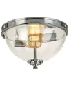 Eglo Cecilia 3 Light Ceiling Light With Chrome Finish & Clear Dome Shaped Glass Shades