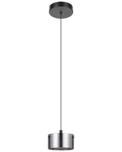 Eglo Copillos 1 Light Mini Pendant Black Finish & Black Transparent Glass Shade