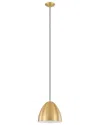 Eglo Coretto 1 Light Pendant With Brushed Gold Finish & Brushed Gold Dome Metal Shade