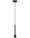 Eglo Cortaderas 1 Light Mini Pendant With Black Finish & Black With Gold Interior Metal Shade