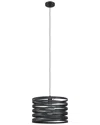 Eglo Cremella 1 Light Pendant With Black Finish & Black Metal Spiral Shade