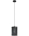 Eglo Cremella 1 Light Pendant With Black Finish & Black Metal Spiral Shade