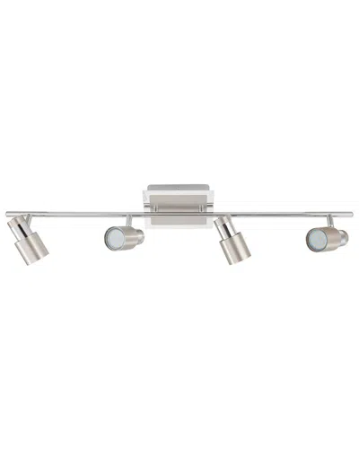 Eglo Davida 4 Light Track Light With Matte Nickel & Chrome Finish & Adjustable Lamp Heads